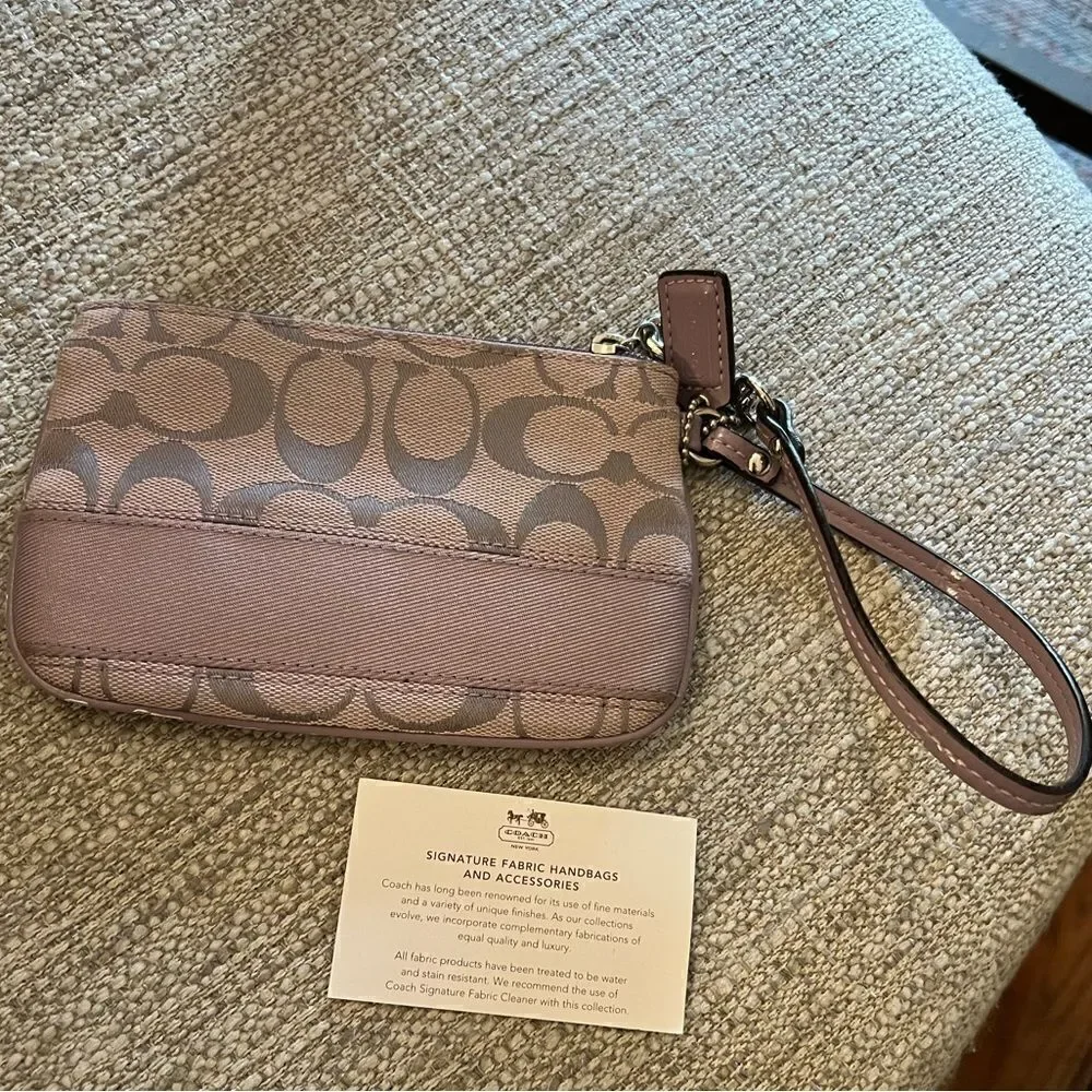 Coach lavender purple wristlet
